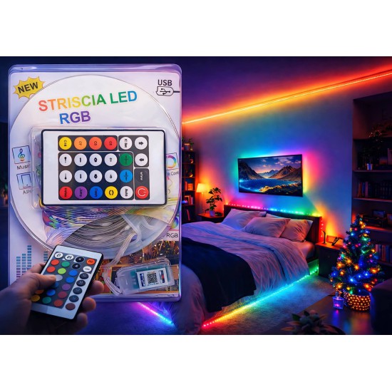 زينة غماز 5 متر تحكم عبر الجوال منفذ USP