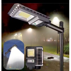 لمبة انارة طاقة شمسية خارجية عالية السطوع – مع لوح ومستشعر حركة بطارية ليثيوم