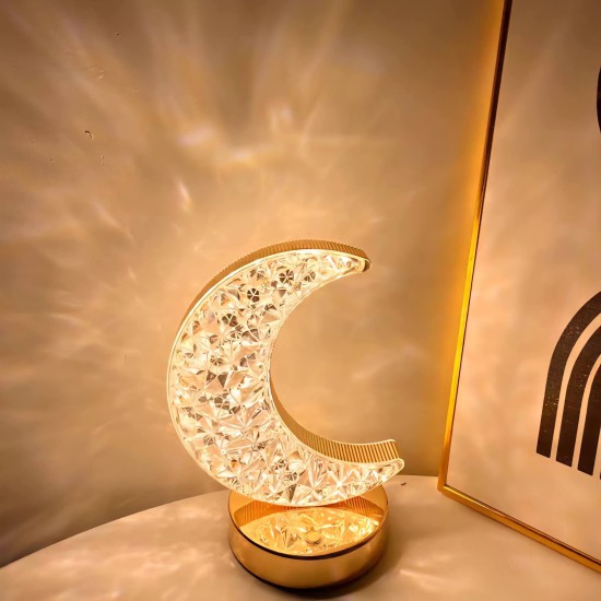 ابجورة كريستال هلال ب3 اوضاع للأضاءة