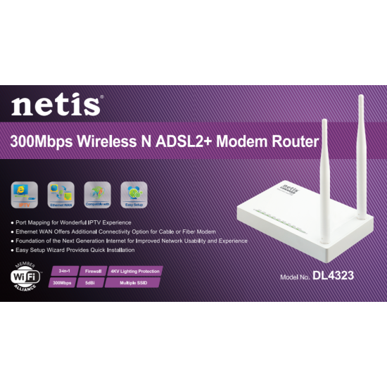 مودم روتر netis ٤ منافذ مودم روتر netis ٤ منافذ