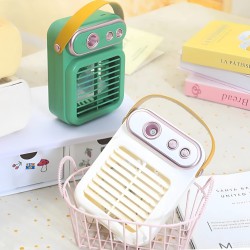 مكيف وفواحة صغير محمول على شكل راديو