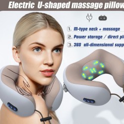 وسادة تدليك للرقبة شكل حرف U  شحن وسادة تدليك للرقبة شكل حرف U  شحن