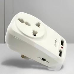 مثلث كهرباء بمنفذين يو اس بي ومفتاح للتشغيل والاغلاق مثلث كهرباء بمنفذين يو اس بي ومفتاح للتشغيل والاغلاق