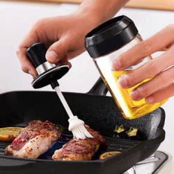 علبة زيت زجاج مع فرشة علبة زيت زجاج مع فرشة