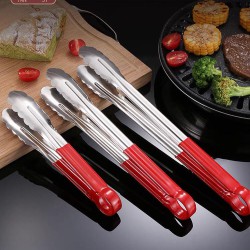 ملقط استيل يد احمر بلاستك وسط