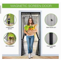 ستائر ابواب ونوافذ شبك شفاف مغناطيس 