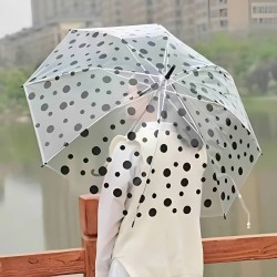 مظلة شفاف منقط بشكل جميل مظلة شفاف منقط بشكل جميل