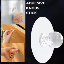 مقبض شفاف لاصق وحامل ادوات 3 قطع