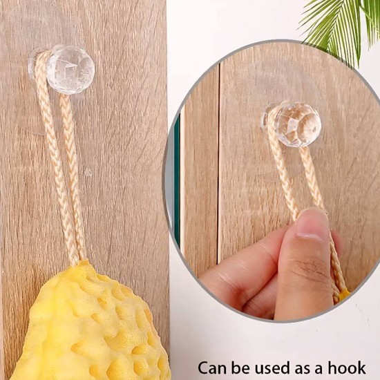 مقبض شفاف لاصق وحامل ادوات 3 قطع