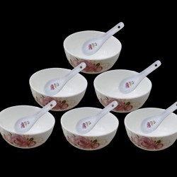 طقم مطايب سيراميك راقي مكون من 6 مطايب و 6 ملاعق طقم مطايب سيراميك راقي مكون من 6 مطايب و 6 ملاعق