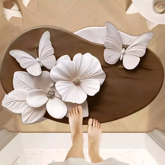 دعاسات 3D سريعة التنشيف شكل فراشات وورد 