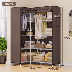 دولاب قماش خزانة ملابس شكل L