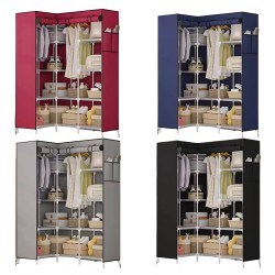 دولاب قماش خزانة ملابس شكل L