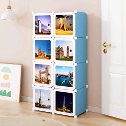 دولاب تخزين الملابس 8 فتحات