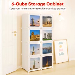 دولاب تخزين الملابس 8 فتحات