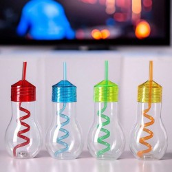 كوب مع مصاصة على شكل لمبة  كوب مع مصاصة على شكل لمبة