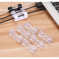 منظم اسلاك وكابلات لاصق شفاف 10 قطع