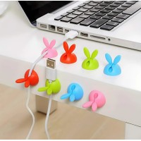 منظم اسلاك وكابلات شكل ارنب 3 قطع