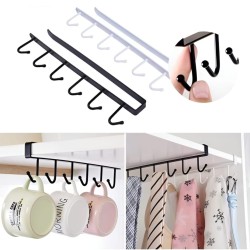 حامل اكواب مزود ب 6 خطاف متعدد الاستخدام حامل اكواب مزود ب 6 خطاف متعدد الاستخدام