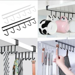 حامل اكواب مزود ب 6 خطاف متعدد الاستخدام حامل اكواب مزود ب 6 خطاف متعدد الاستخدام