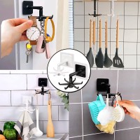 استاند ملاعق مطبخ دوار صغير لاصق متعدد الاستخدام