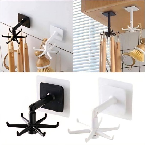 استاند ملاعق مطبخ دوار صغير لاصق متعدد الاستخدام