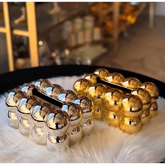 علبة فاين بابلز ذهبي وفضي 