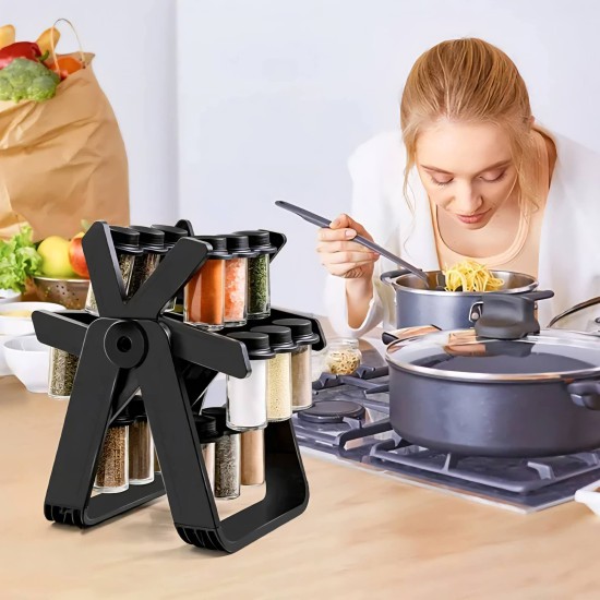 منظم علب بهارات دوار 18 علبة