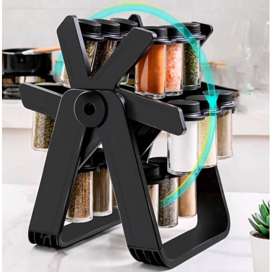 منظم علب بهارات دوار 18 علبة