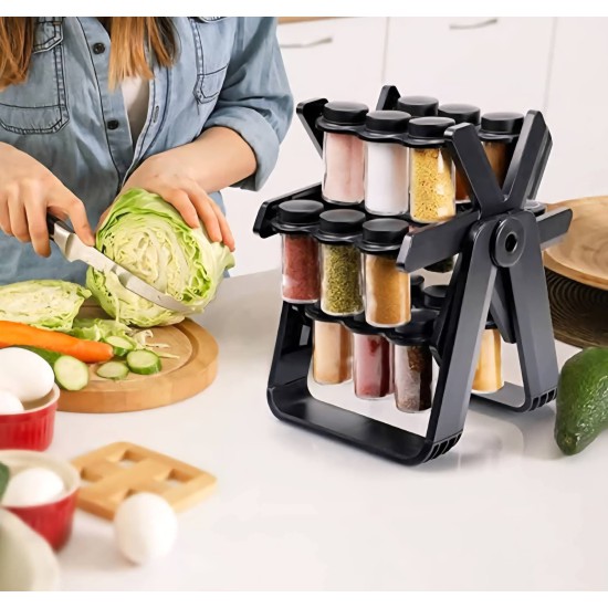 منظم علب بهارات دوار 18 علبة