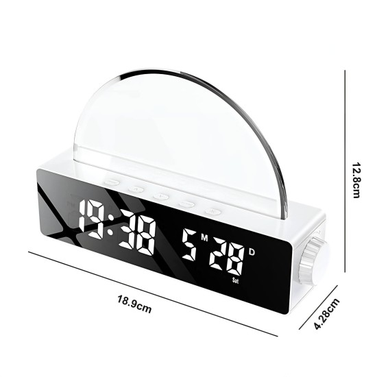 ساعة ومنبة ديجيتال رقمي شروق الشمس مع 7 ألوان