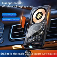 شاحن سيارة لاسلكي ذكي 15 وات سريع 