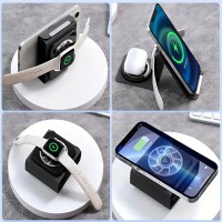 شاحن لاسلكي ثلاثي للجوال والساعة والسماعة