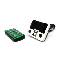 مشغل ام بي ثري بلوتوث للسيارة وشاحن بمنفذين