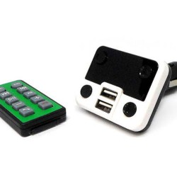 مشغل ام بي ثري بلوتوث للسيارة وشاحن بمنفذين مشغل ام بي ثري بلوتوث للسيارة وشاحن بمنفذين