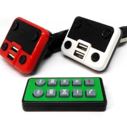 مشغل ام بي ثري بلوتوث للسيارة وشاحن بمنفذين مشغل ام بي ثري بلوتوث للسيارة وشاحن بمنفذين