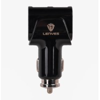 شاحن سيارة سريع لينيوس ٣ امبير بمنفذين مع وصلة مايكرو