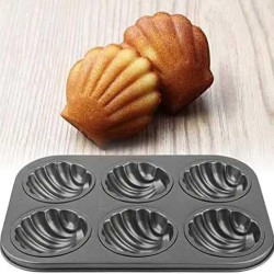 صحن كيك شكل صدفة 6 خانة