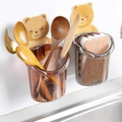 حامل ملاعق وفرش لاصق شكل دبدوب 