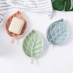 حامل صابون بلاستيك شكل ورقة حامل صابون بلاستيك شكل ورقة