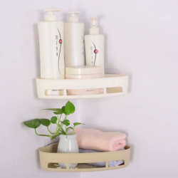 رف زاوية حمام ومطابخ لصق بلاستيك قوي رف زاوية حمام ومطابخ لصق بلاستيك قوي