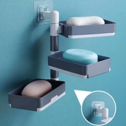 حامل صابون 3 طبقات قابل للدوران 180° درجه حامل صابون 3 طبقات قابل للدوران 180° درجه