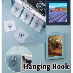 معلق لاصق شفاف ابو مسمار ٤ قطع متعدد الاستخدام معلق لاصق شفاف ابو مسمار ٤ قطع متعدد الاستخدام