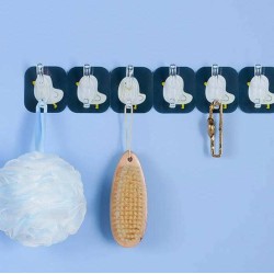 معلق ملابس لاصق 6 هوك باشكال مميزه  معلق ملابس لاصق 6 هوك باشكال مميزه