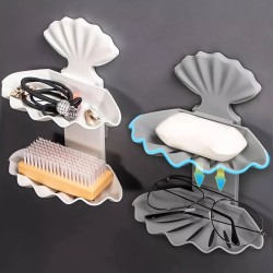 حامل صابون لاصق على شكل صدف البحر حامل صابون لاصق على شكل صدف البحر