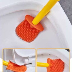 فرشاة مرحاض سليكون شكل بطة مع خزان للصابون  فرشاة مرحاض سليكون شكل بطة مع خزان للصابون