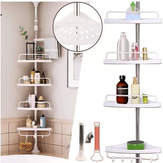 رفوف تنظيم الحمام زاوية 4 رفوف طول 3 متر