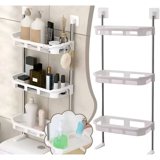 منظم حمام رفوف للمرحاض 3 طابق