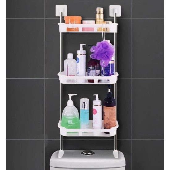 منظم حمام رفوف للمرحاض 3 طابق