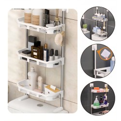 منظم حمام رفوف للمرحاض 3 طابق